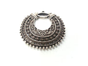 2 Pcs (40 mm) Oxidized Silver Plated  Medallion  Pendants   G9774