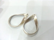 10 Silver Pendant Antique Silver Plated Drop Pendant 2 Pcs (42x25 mm)  G9565