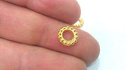 10 Pcs (10 mm) Gold Plated Metal Round , Findings G2012