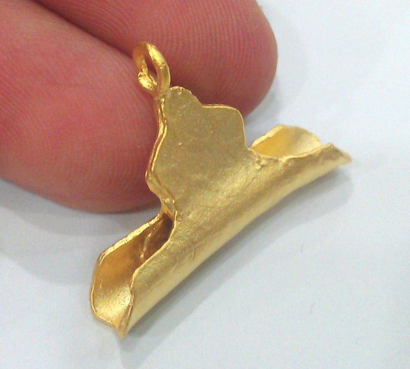 Gold Plated Brass Connector (30x20 mm)   G2002