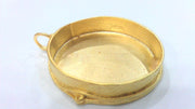 35 mm  Gold Plated Brass Bezel Settings , Mountings , Findings  G14411
