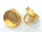 Adjustable Ring Blank (30mm Blank),Cabochon Base,Mountings , Gold Plated Brass G2025
