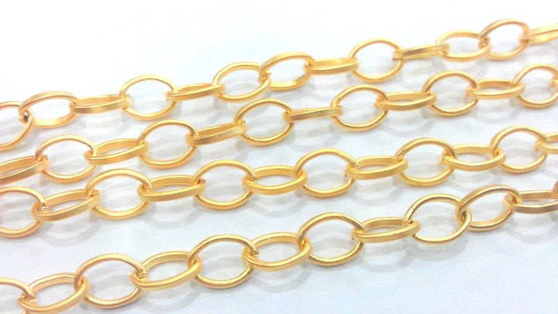 Gold Plated  Chain  1 Meter - 3.3 Feet  (8x5 mm) G12240