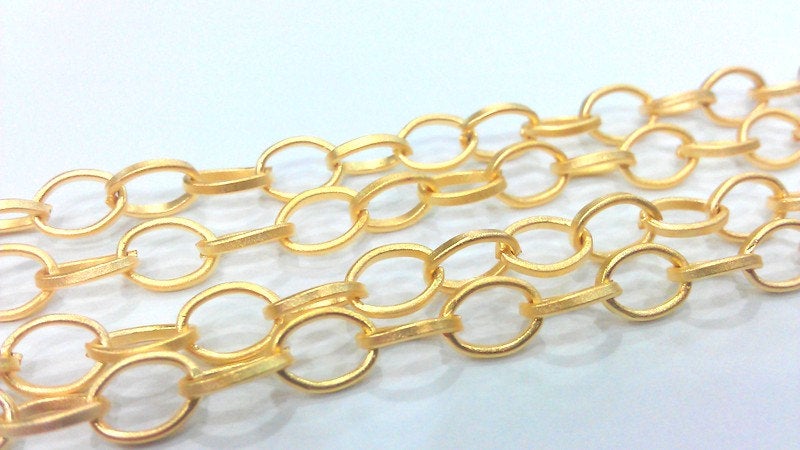Gold Plated  Chain  1 Meter - 3.3 Feet  (8x5 mm) G12240