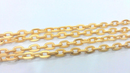 Gold Plated Chain 1 Meter - 3.3 Feet  (6x4 mm)  G17445