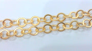 1 Meter - 3.3 Feet  (9 mm) Gold Plated Rolo Chain , G12155