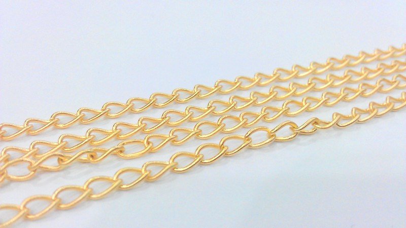 Gold Chain Gold Plated Chain 1 Meter - 3.3 Feet  (5x3 mm) G2067