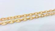 Gold Plated Chain 1 Meter - 3.3 Feet  (6x4 mm)  G17445