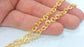 1 Meter - 3.3 Feet  (7 mm ) Gold Plated Chain G12300