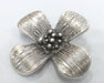 2 Pcs (37 mm)  Antique Silver Plated Metal Flower Pendant  G10968
