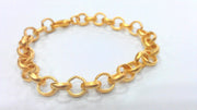 Gold Plated Bracelet Chain 9 mm Findings,  G2082