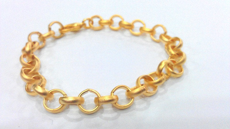Gold Plated Bracelet Chain 9 mm Findings,  G2082