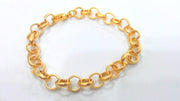 Gold Plated Bracelet Chain 9 mm Findings,  G2082