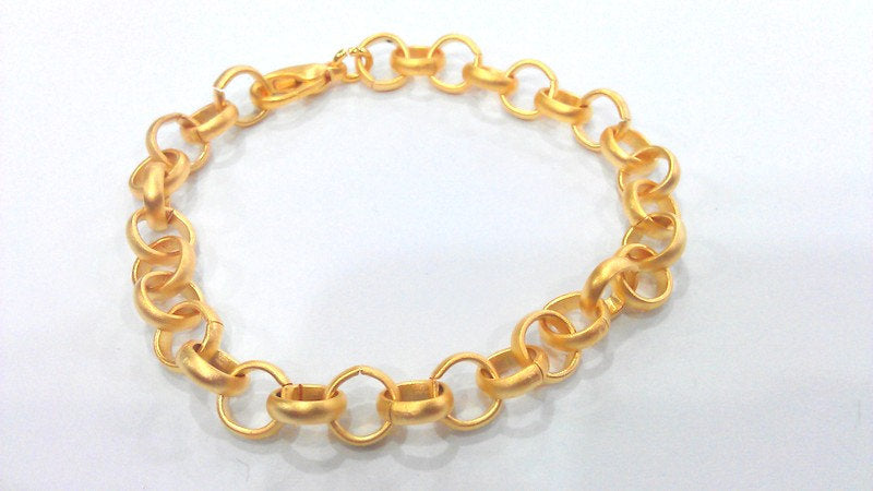 Gold Plated Bracelet Chain 9 mm Findings,  G2082