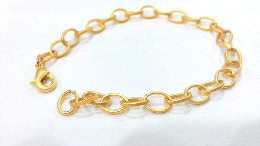 8x6 mm Gold Plated  Bracelet Chain Findings   G2090