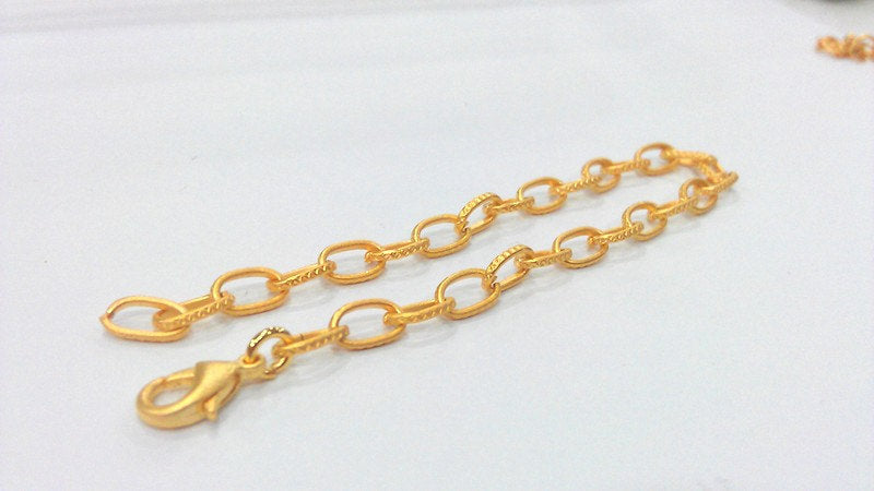 Gold Plated Bracelet Components Chain, Findings,9x5 mm  G2094