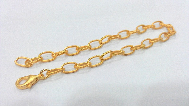 Gold Plated Bracelet Components Chain, Findings,9x5 mm  G2094
