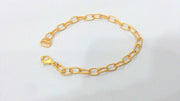 Gold Plated Bracelet Components Chain, Findings,9x5 mm  G2094