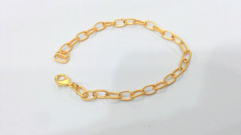 Gold Plated Bracelet Components Chain, Findings,9x5 mm  G2094