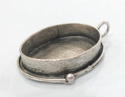 30x22 mm  Oxidized Silver Plated Brass Bezel Settings , Mountings , Findings  G17188
