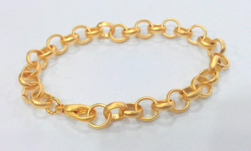 Gold Plated Bracelet Chain 9 mm Findings,  G2082