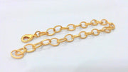 5 Gold Plated Bracelet Chain Findings, 8x6 mm   G2090