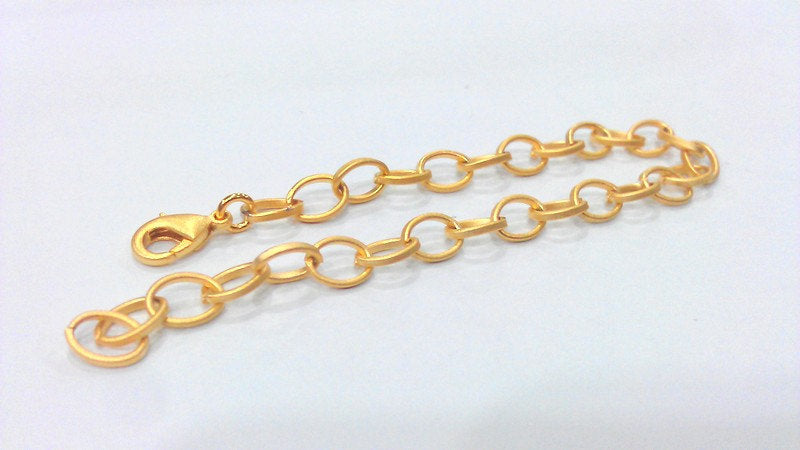 8x6 mm Gold Plated  Bracelet Chain Findings   G2090