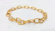 11x7 mm Gold Plated Bracelet Chain, Findings, G12042