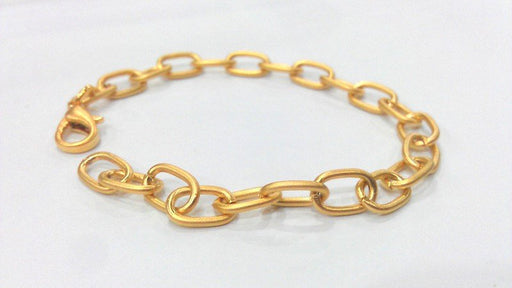 11x7 mm Gold Plated Bracelet Chain, Findings, G12042