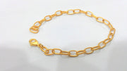 Gold Plated Bracelet Components Chain, Findings,9x5 mm  G2094