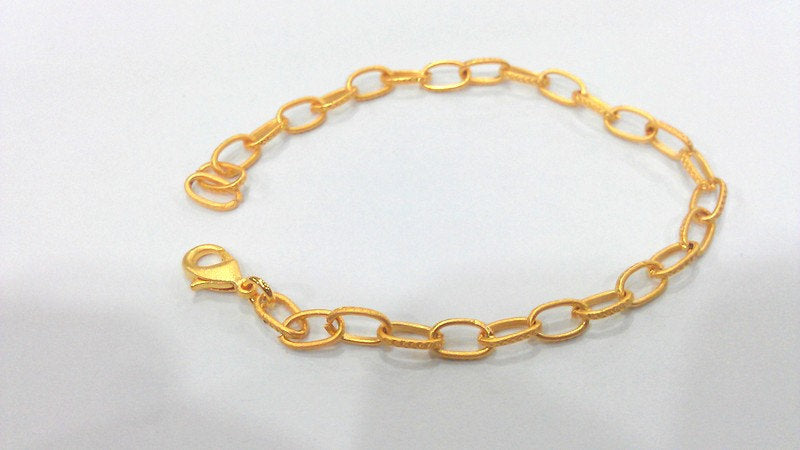 Gold Plated Bracelet Components Chain, Findings,9x5 mm  G2094