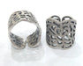 Silver Ring Blank ( 15 mm Blank) Adjustable Ring Blank Antique Silver Plated Brass  , Findings  G12648