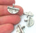 4 Pcs Antique Silver  Plated Brass   Charms, Pendant  G2125