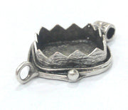 Antique Silver Pendant Blank Mountings , (16 mm) Findings  Antique Silver Plated Brass G12644