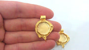 Gold Plated Blank  Cabochon Base ,Findings  2101