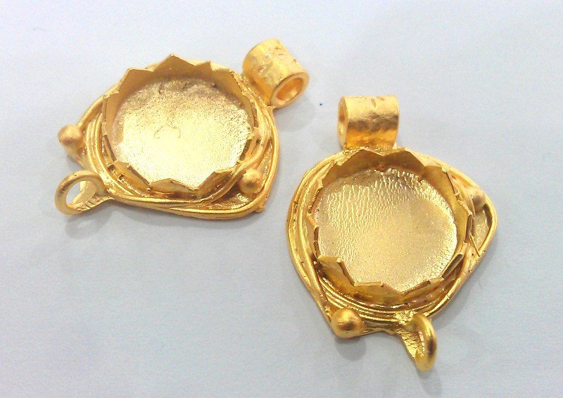 Gold Plated Blank  Cabochon Base ,Findings  2101