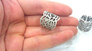 Silver Ring Blank ( 15 mm Blank) Adjustable Ring Blank Antique Silver Plated Brass  , Findings  G12648