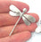 5 Dragonfly Pendant Antique Silver Plated Brass (42x40mm)  G10790