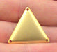 5 Triangle Connector Charms with Three Holes, Gold Plated Brass   (22 mm)  G2135