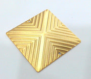 2 Gold Connector Square Connector with Double Holes , Gold Plated Brass 2 Pcs (30 mm) G2136