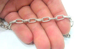 Silver Chain Antique Silver Plated Large Chain 1 Meter - 3.3 Feet  (11x6 mm) G9558