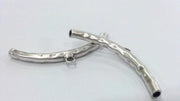 2 Pcs Antique Silver Plated Brass Tube Pendant with  one Loop Setting ,Findings G13766