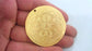 48 mm Medallion  Pendant  , Gold Plated Metal G8213