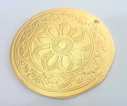 48 mm Medallion  Pendant  , Gold Plated Metal G8213