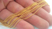 Gold Plated Ball Chain (1.2mm) 1 Meter - 3.3 Feet    , Gold Plated Brass  G2170