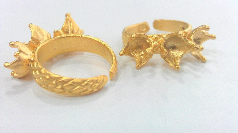 Ring Base Blank (6 mm Blank)  Gold Plated Brass G200
