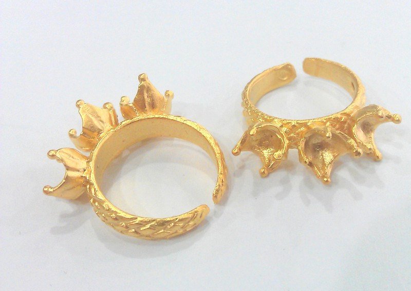 Ring Base Blank (6 mm Blank)  Gold Plated Brass G200