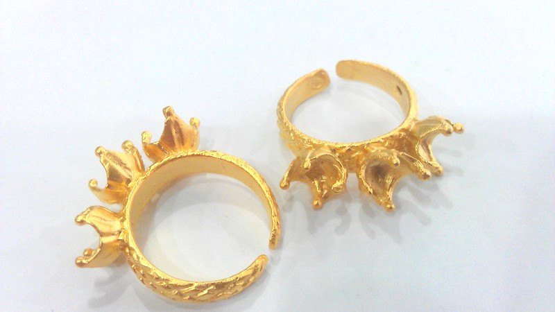 Ring Base Blank (6 mm Blank)  Gold Plated Brass G200
