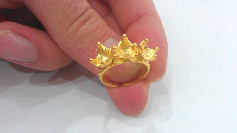 Ring Base Blank (6 mm Blank)  Gold Plated Brass G200