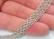 Antique Silver Plated Chain 1 Meter - 3.3 Feet  (3x4 mm) G11075